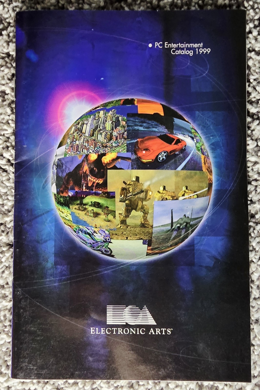 Vintage game catalog. Vtg advert. Electronic Arts PC Entertainment Catalog 1999