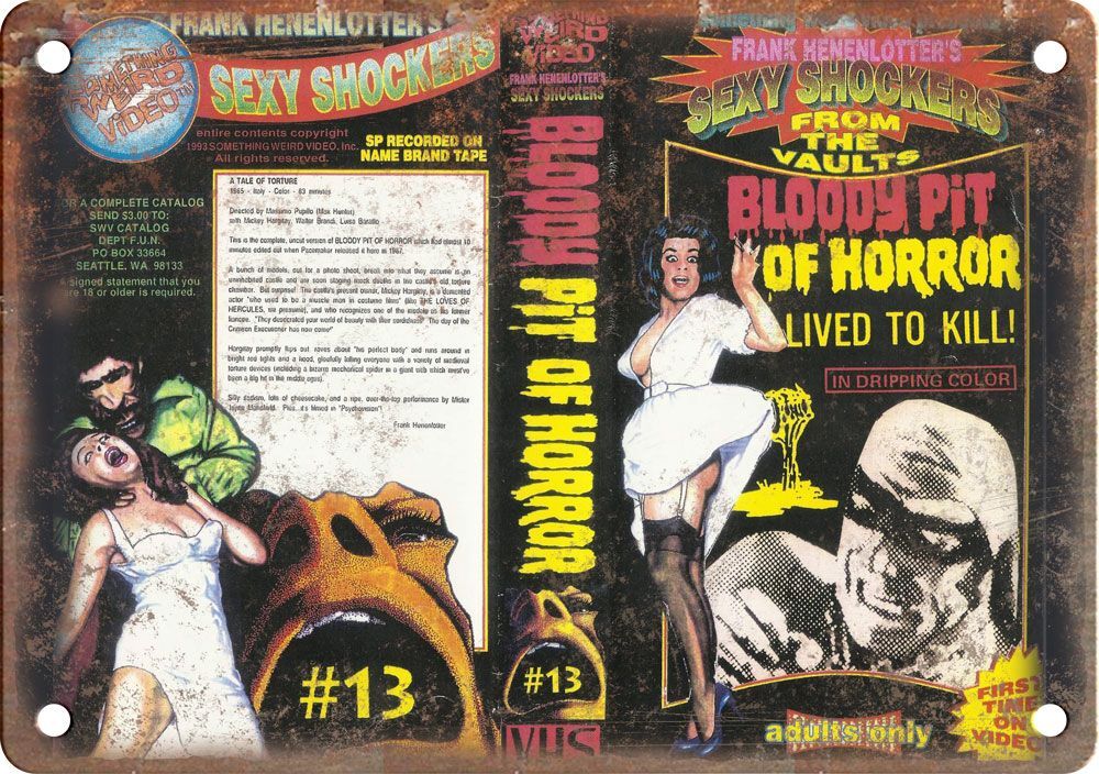 Bloody Pit of Horror VHS Cover Art 12\