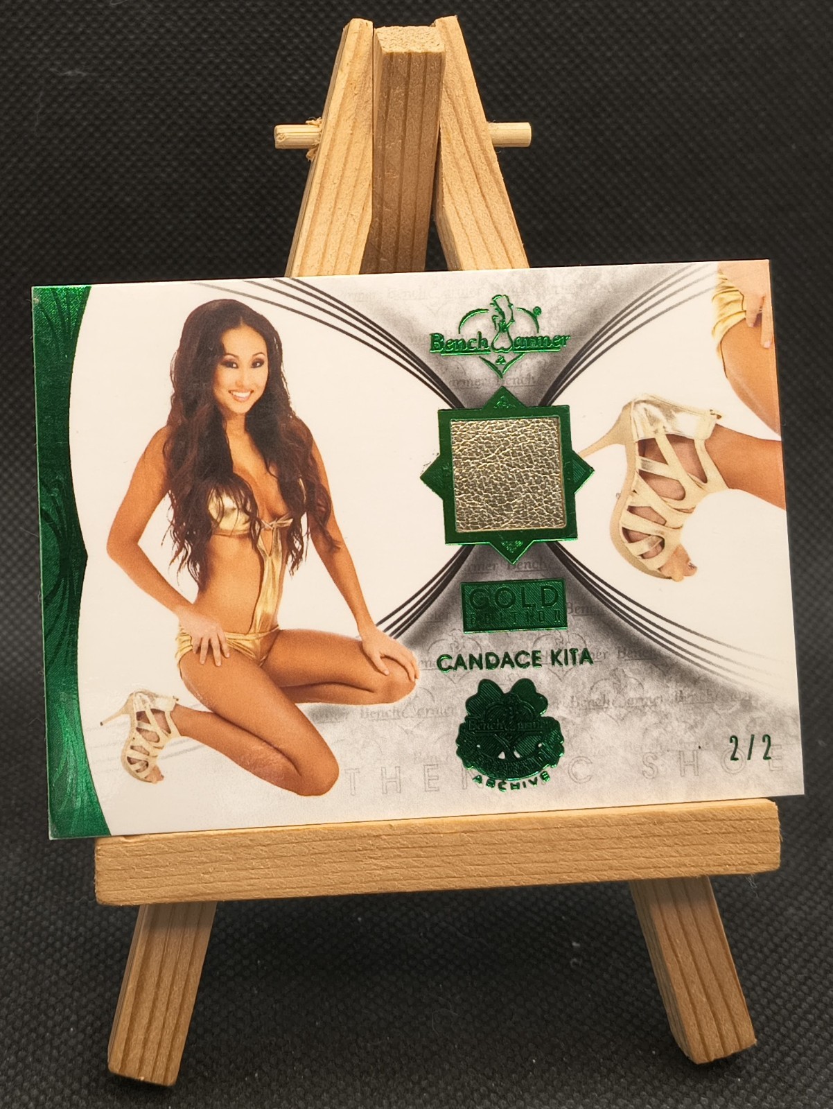 2013 Bench Warmer Gold Edition Candace Kita Gold Shoe Memorabilia /2 WORN