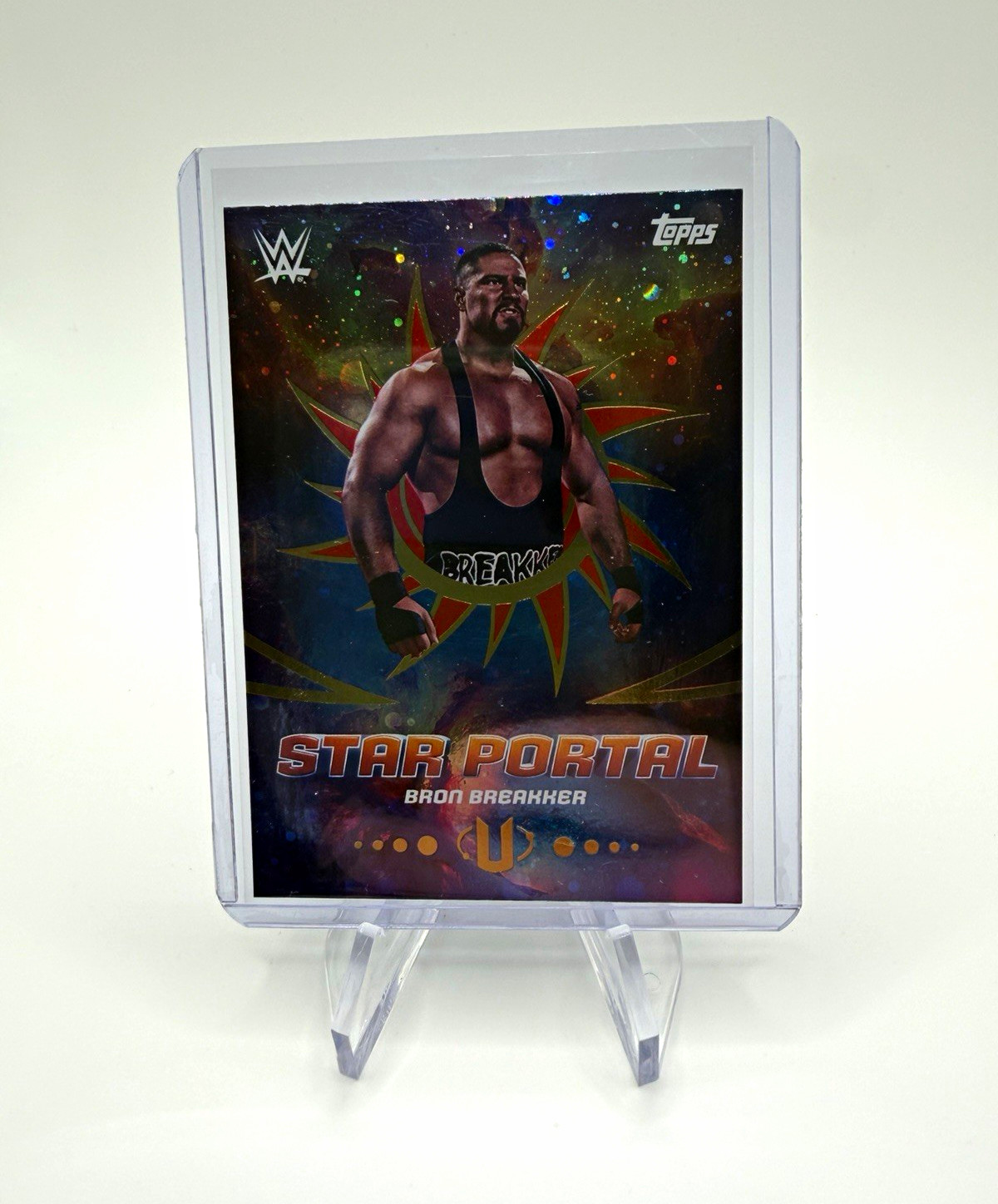 2025 Topps WWE Universe Star Portal Galaxy Parallel Bron Breakker SPO-9