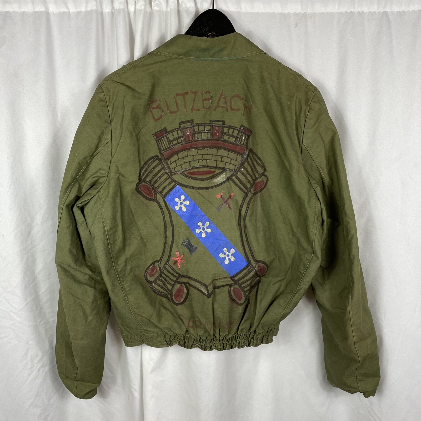 Vintage 1950s German Painted 8th Infantry Regiment Jacket Occupation Cold War