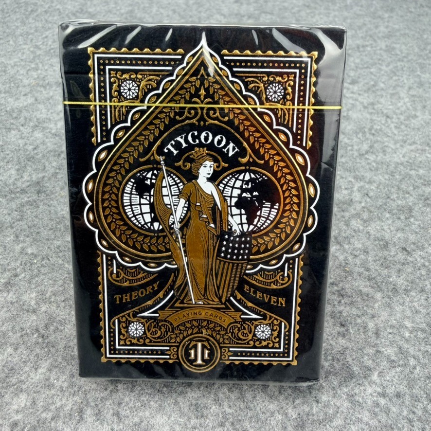 Theory11 Tycoon Playing Cards Black Gold Deck Series 2016 Sealed Chamber Magic