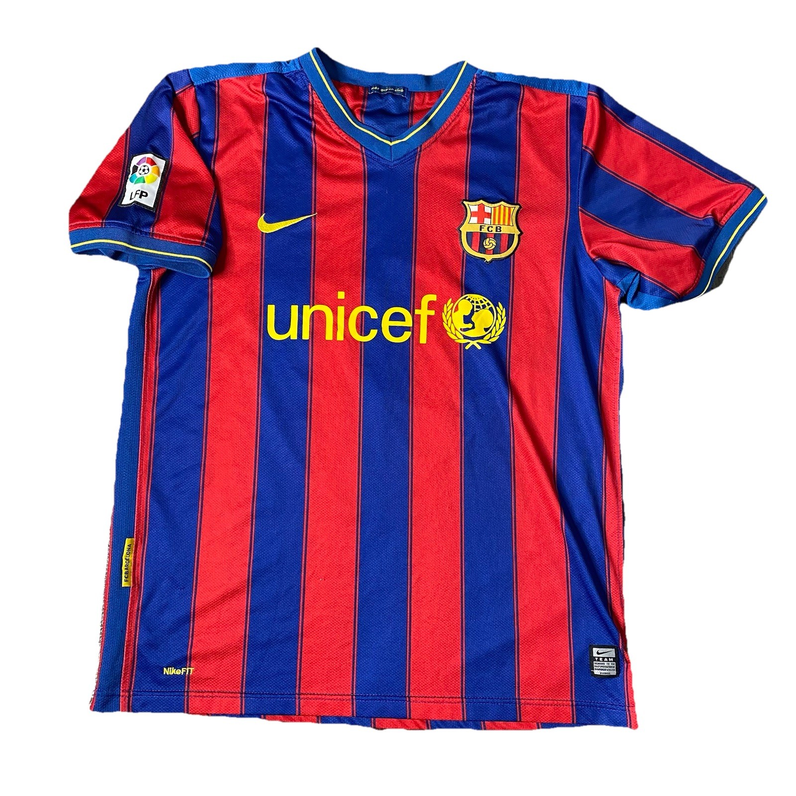 Barcelona 2009-2010 Home Jersey Zlatan Ibrahimovic Large Kit Nike Authentic