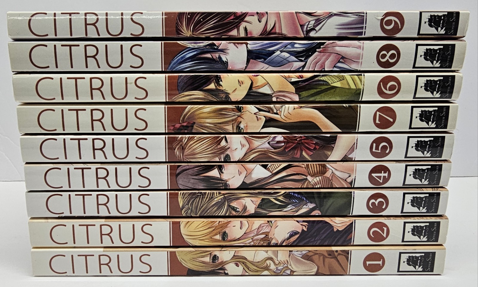Citrus Vol 1-9 Manga Book Lot English Set Saburouta Seven Seas Yuri Girls Love