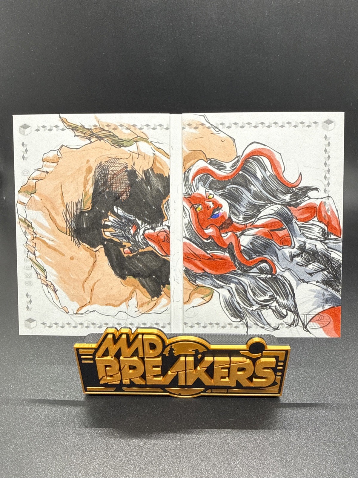 2017 Upper Deck Marvel Premier Red She Hulk 1/1 Sketch Booklet Emanuel Braga