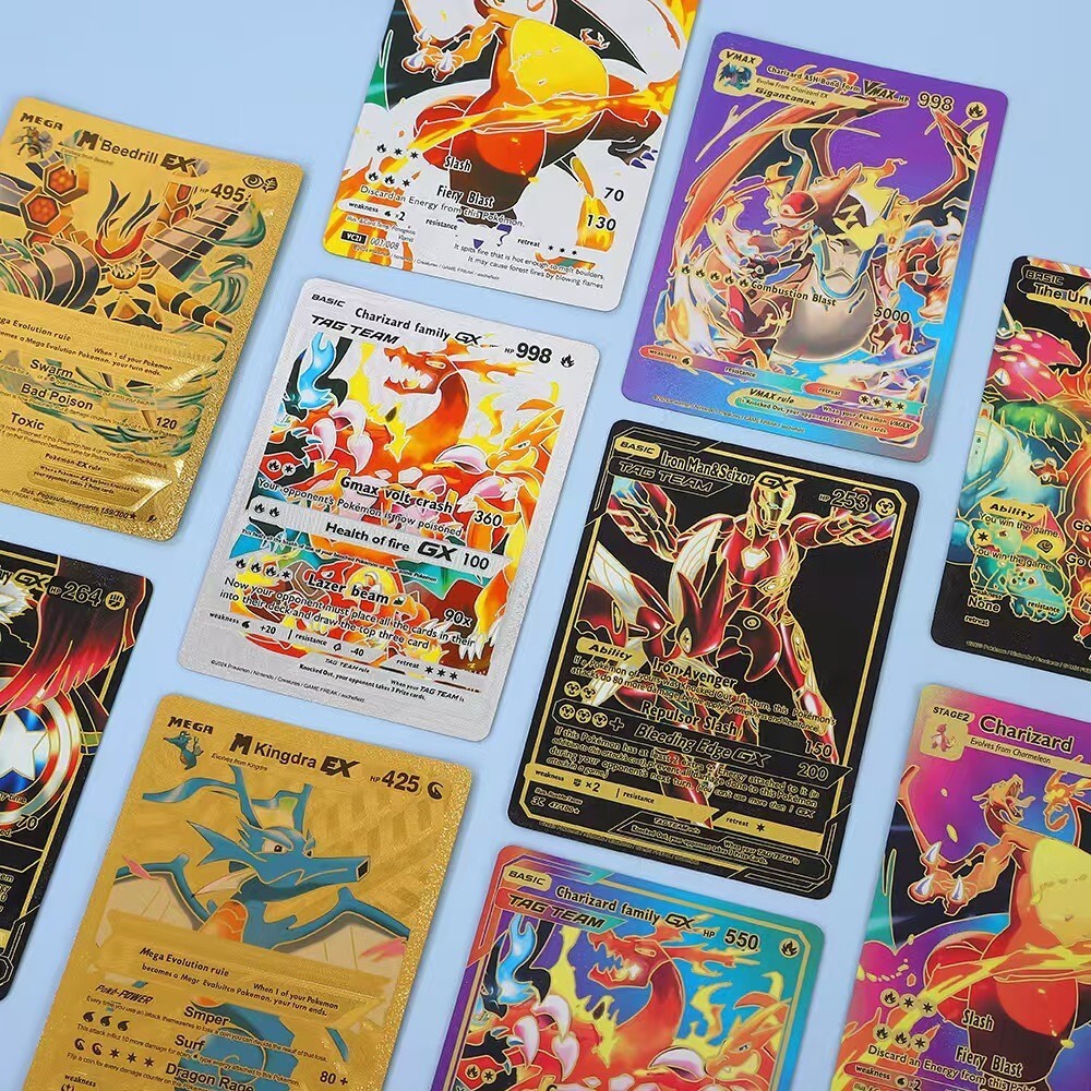 Foil Multi-Color Pack 55 Card TCG GX Vmax GX Card Charizard Rare Pokémon Card