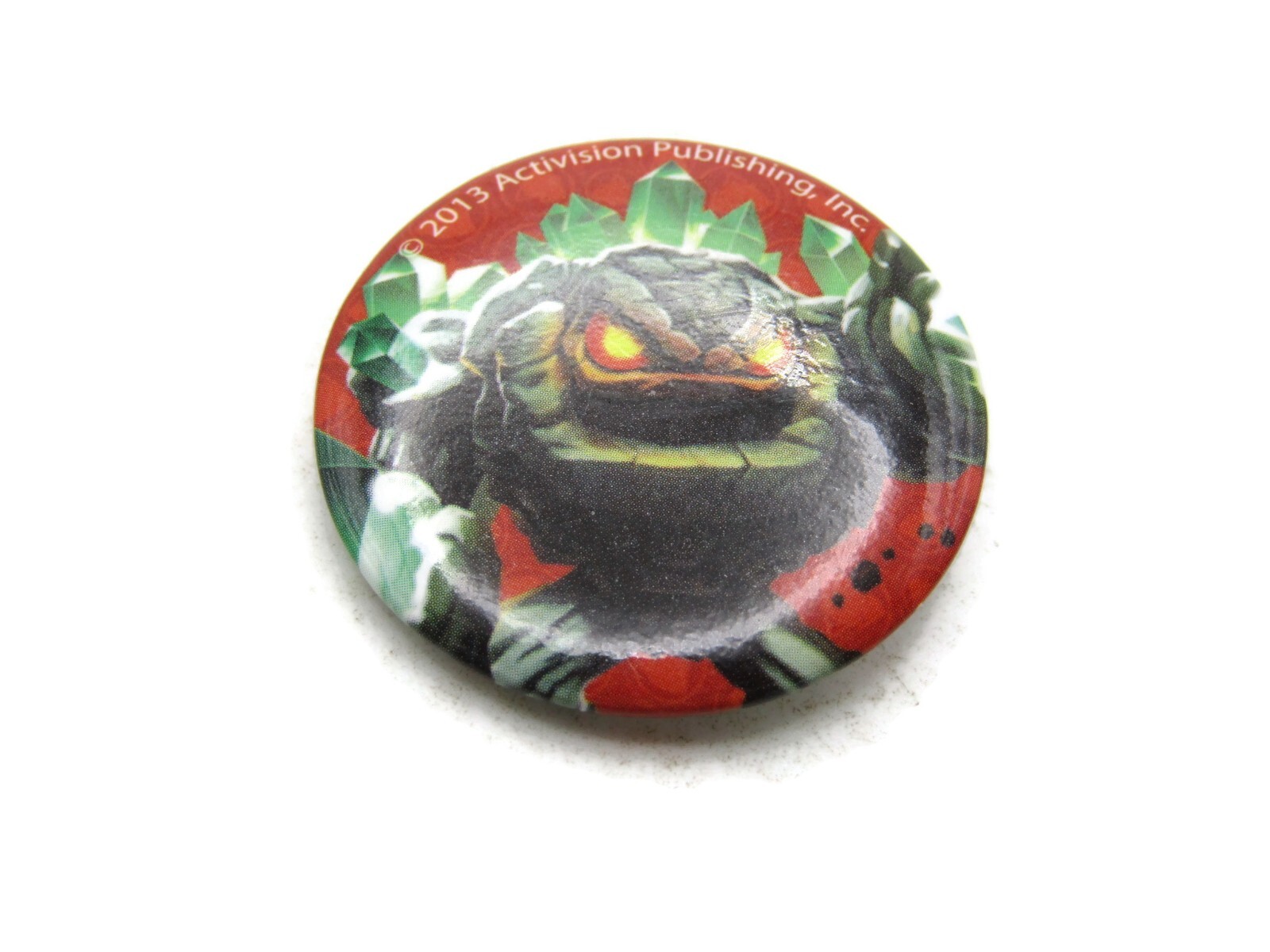 2013 Activision Skylanders Giants Crusher Earth Element Pinback Button Pin Promo