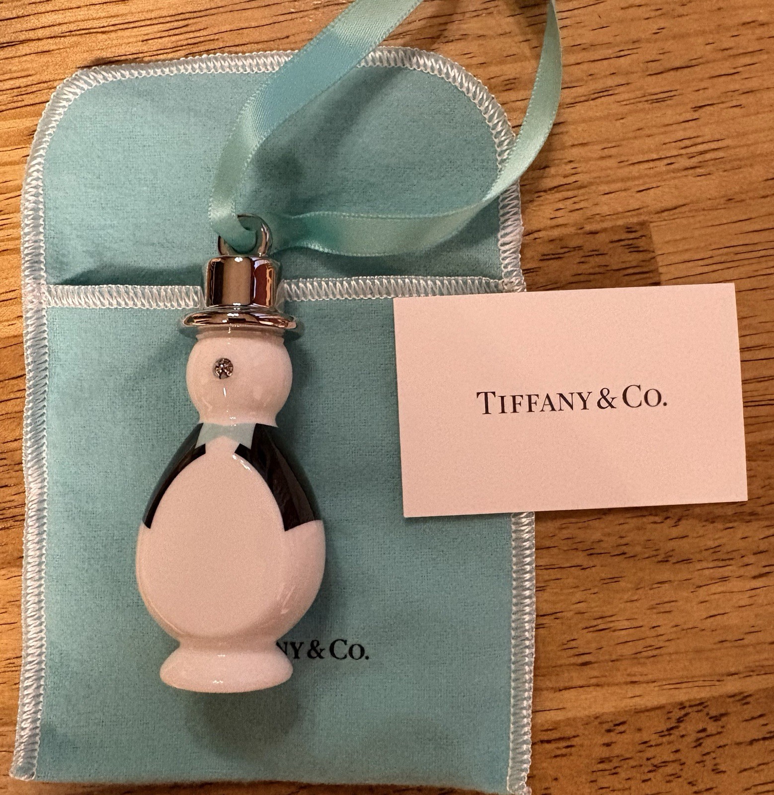Tiffany & Co. Bone China Penguin Holiday Ornament • BNIB •  RARE • Discontinued 