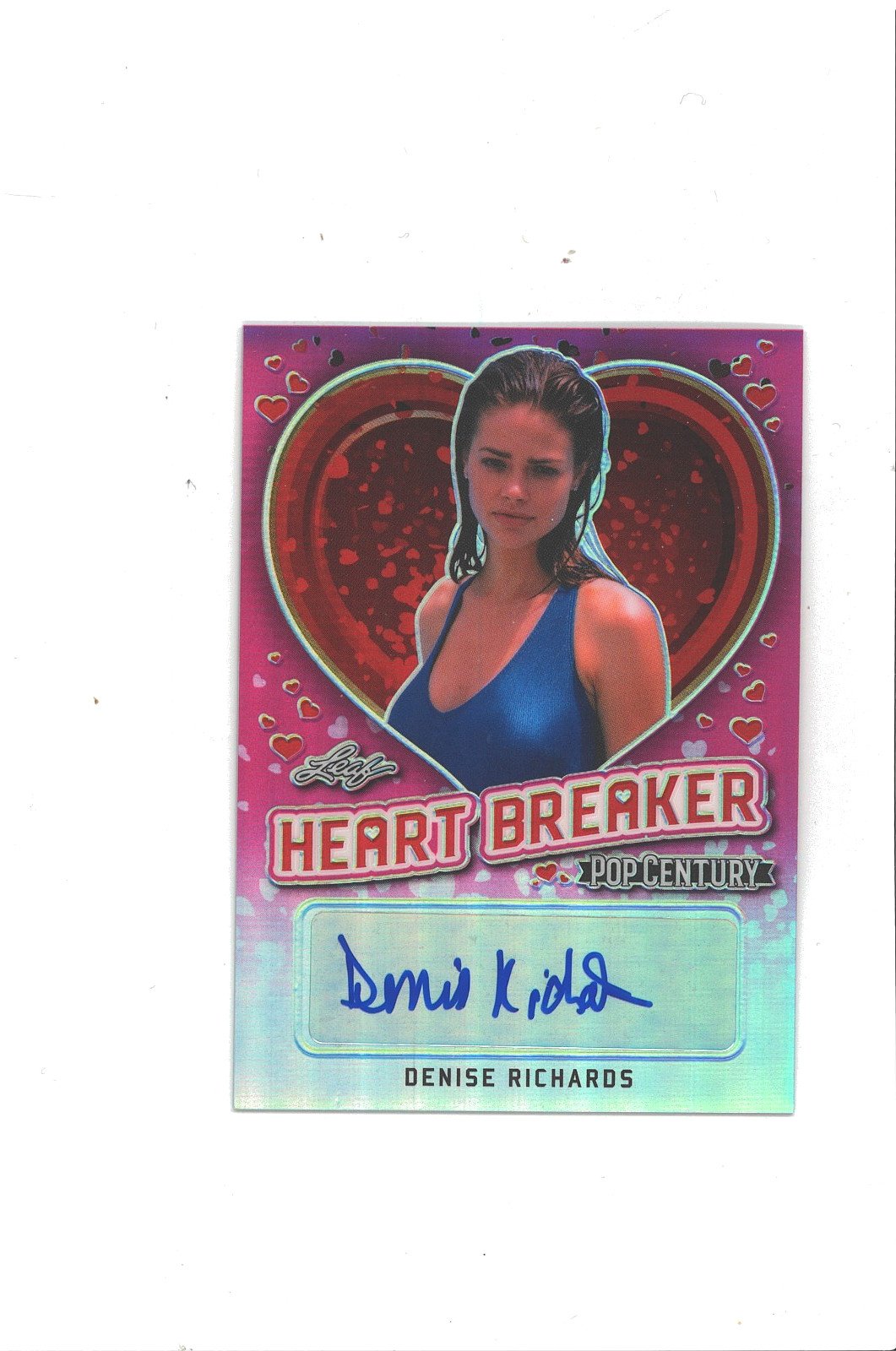 2018 Denise Richards Auto JAMES BOND Heart Breaker Leaf Pop Century Autograph