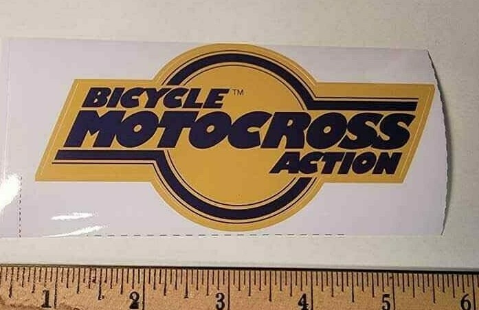 BICYCLE MOTOCROSS ACTION MAGAZINE STICKER BMX ACTION