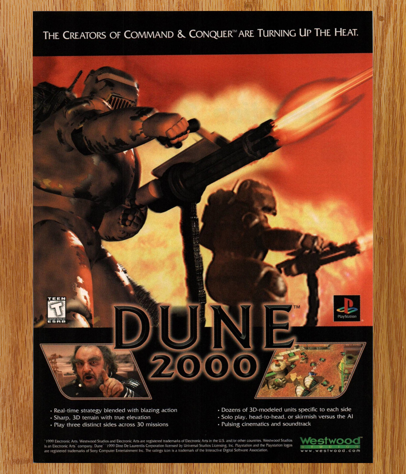 Dune 2000 Strategy RPG Westwood - Video Game Print Ad / Poster Promo Art 1999