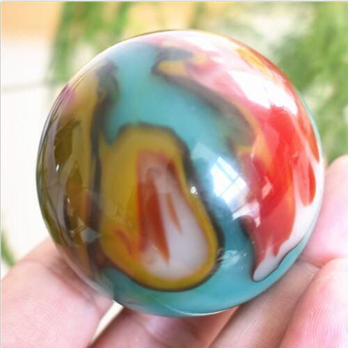 Asian Quartz Rainbowstone Jade Agate Crystal Healing Ball Sphere 50MM