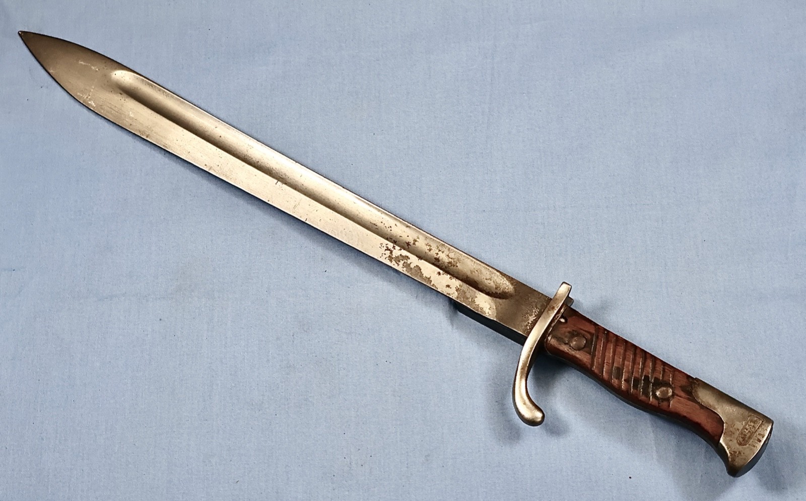 Early WWI German BUTCHER BAYONET 1895/05, Simson & Co. Suhl, Long Ears (F144)