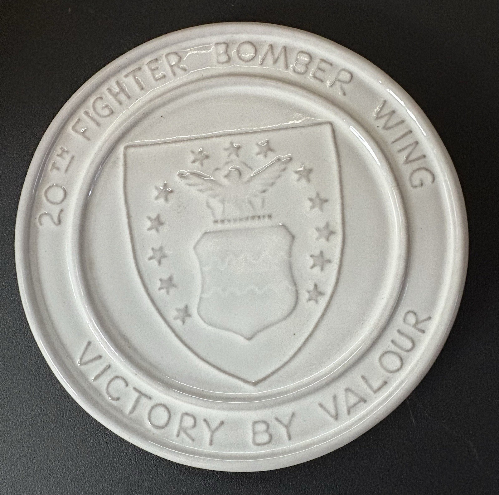 Frankoma Vintage Pottery Plate 20th Fighter Bomber Wing Reunion Excellent