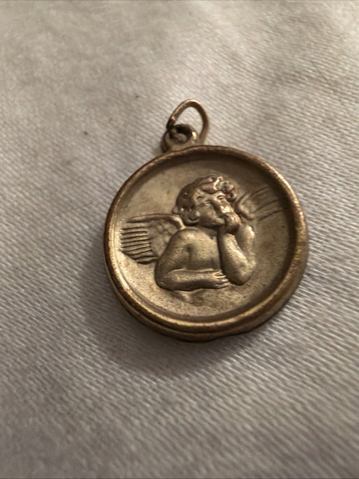  Vintage PPC 14K GF Gold Filled Angel Cherub Pendant