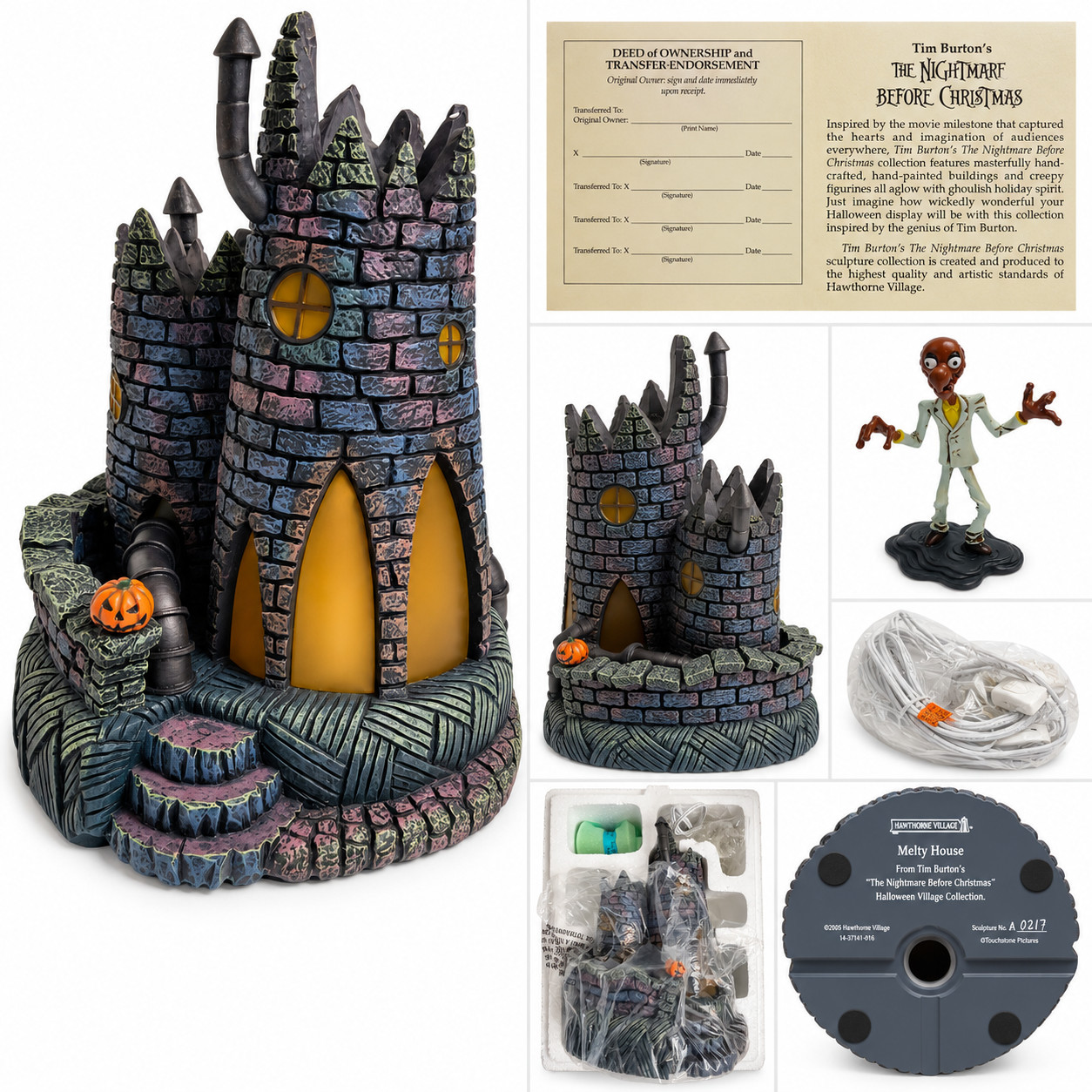 Hawthorne Village Nightmare Before Christmas Melty House Melty Man COA 2006