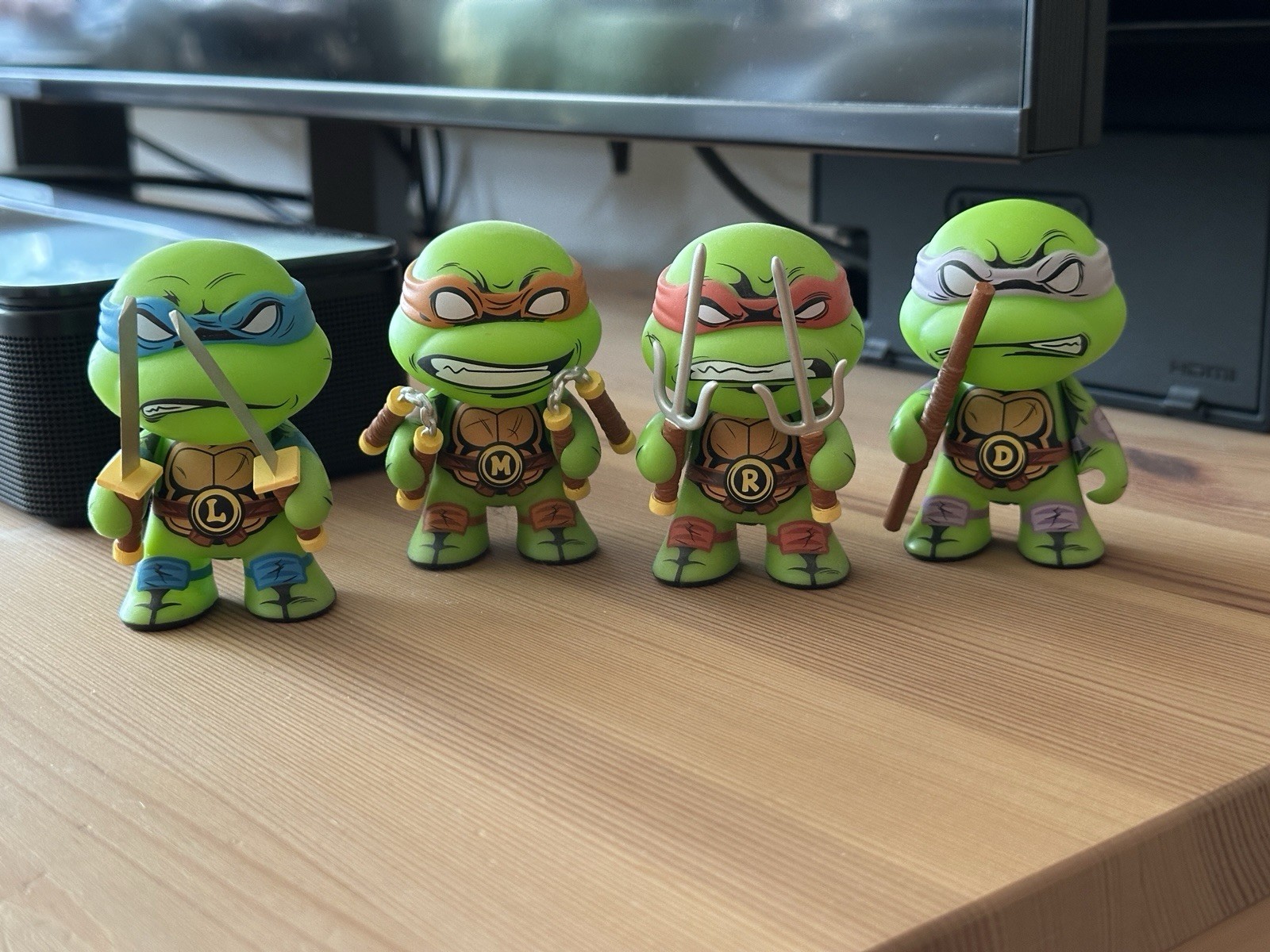 Kidrobot Teenage Mutant Ninja Turtles Figures. 2016. USED but Complete.