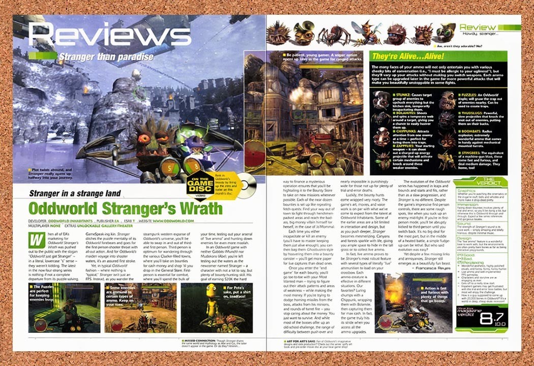 2005 Oddworld Stranger's Wrath Xbox Original Advertisement / Retro Promo vr1