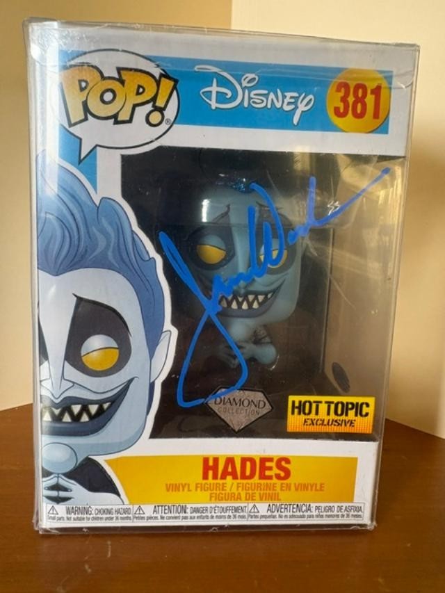 Disney Hades Funko 381 Signed by James Woods 