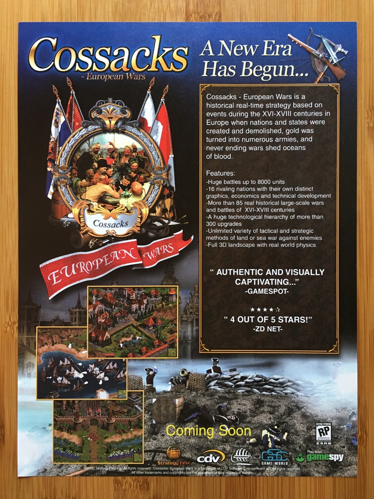 Cossacks: European Wars PC 2000 Video Game Print Ad/Poster Official Promo Art