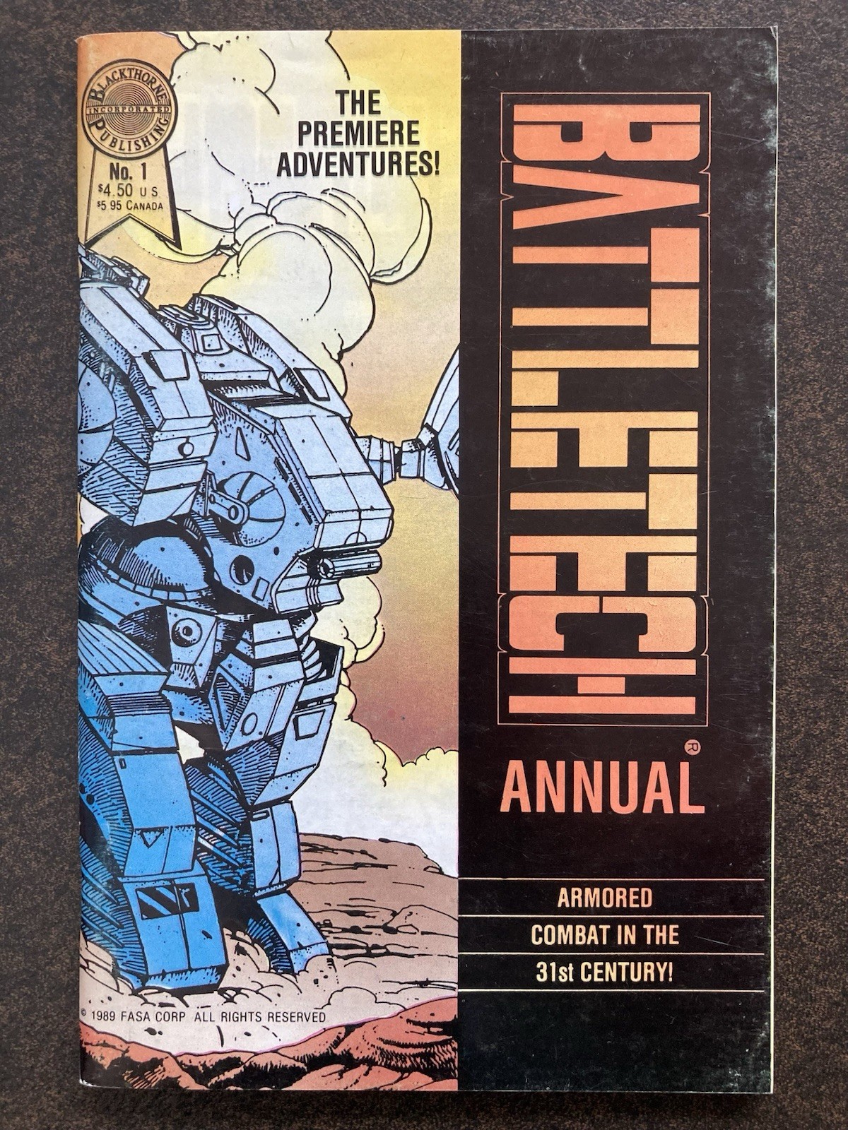 BATTLETECH ANNUAL #1 BLACKTHORNE 1989 COMIC BOOK FASA JUDT WORLEY ISAACS NELSON