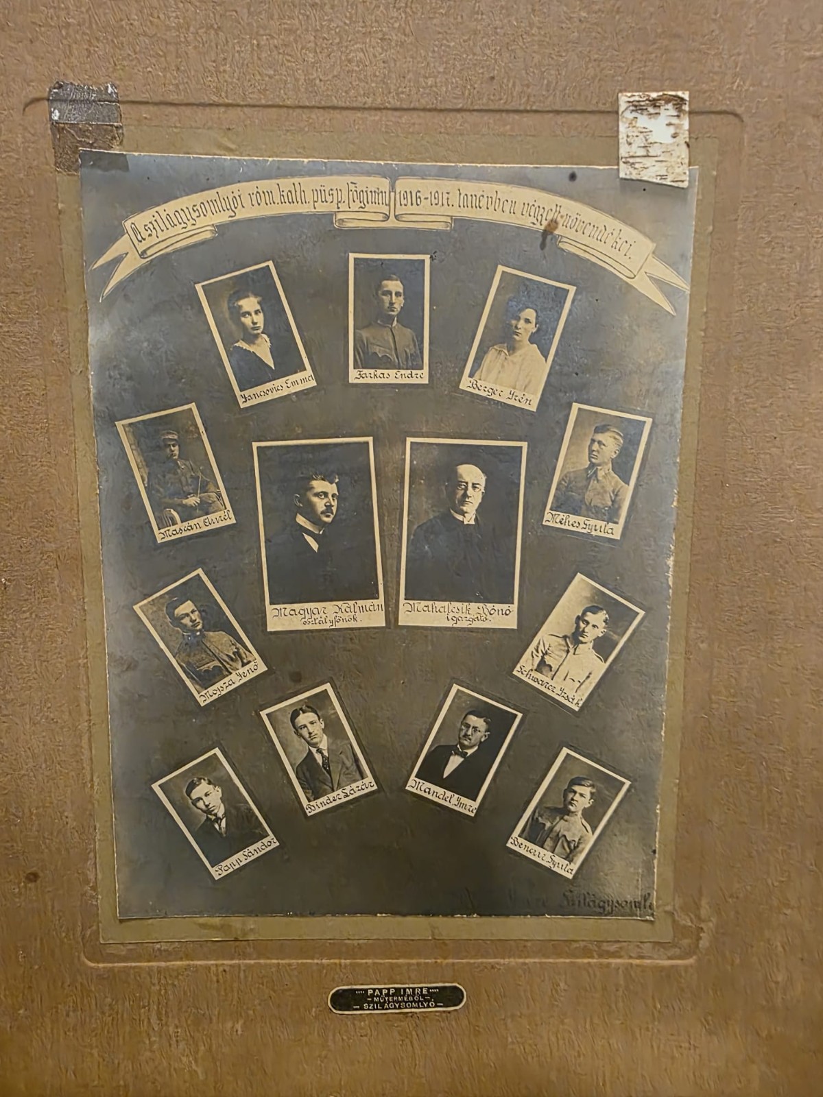 RARE ORIGINAL WWI AUSTRO-HUNGARIAN SCHOOL MEMORIAL PHOTOGRAPH MONTAGE