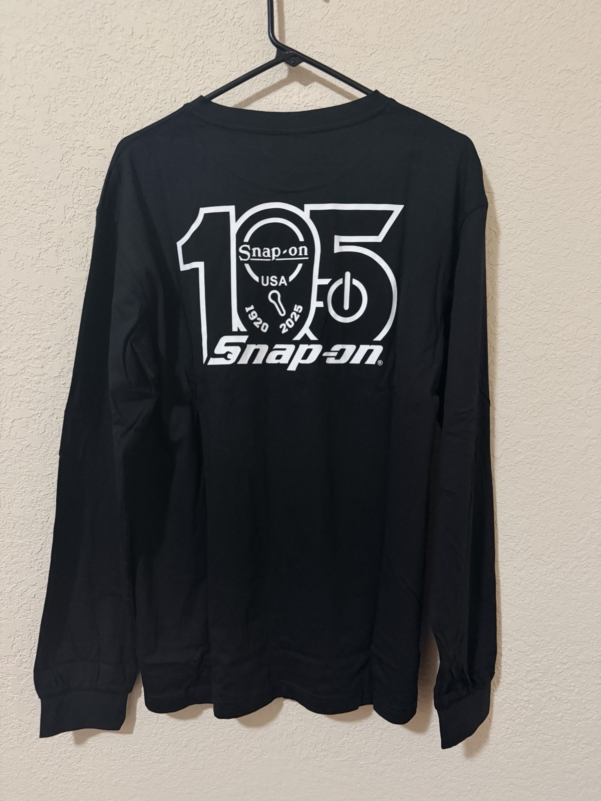 snap-on tools NEW t shirt Black Long Sleeve Anniversary Size Large snap on