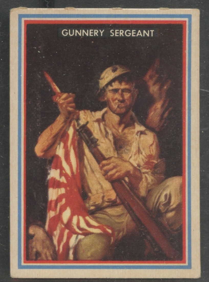 1953 Topps Fighting Marines #37 Gunnery Sergeant