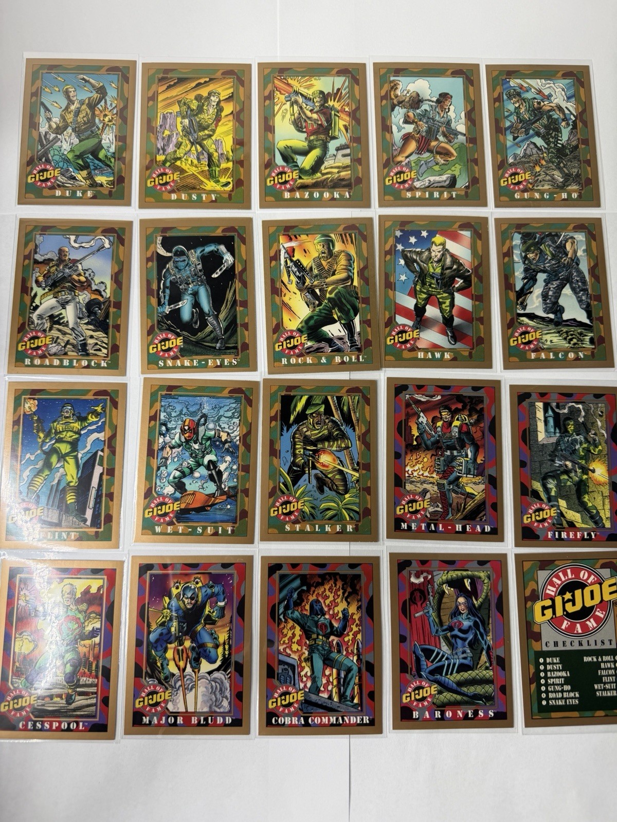 1991 GI JOE Gold Impel Hall of Fame Card Complete Set Rare Impossible To Find