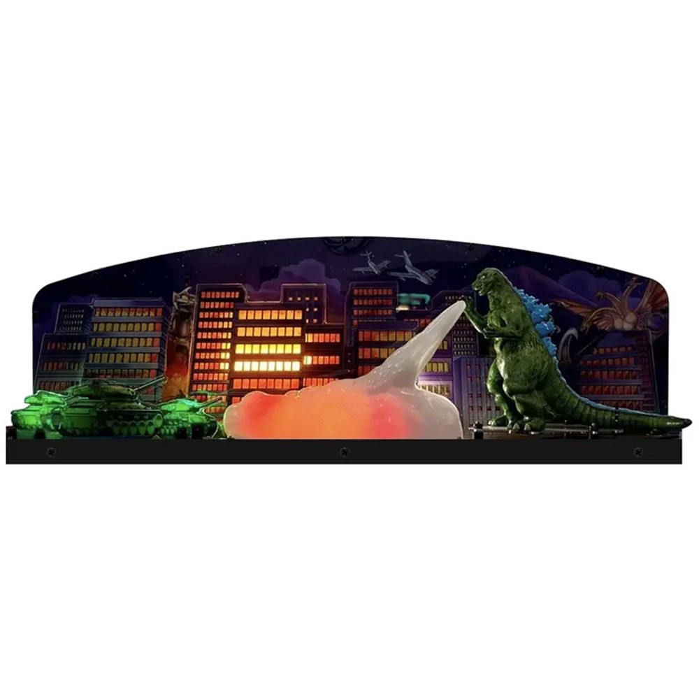 Godzilla Pinball Topper Acrylic LED RGB Topper for Pinball Machine Arcade Decor