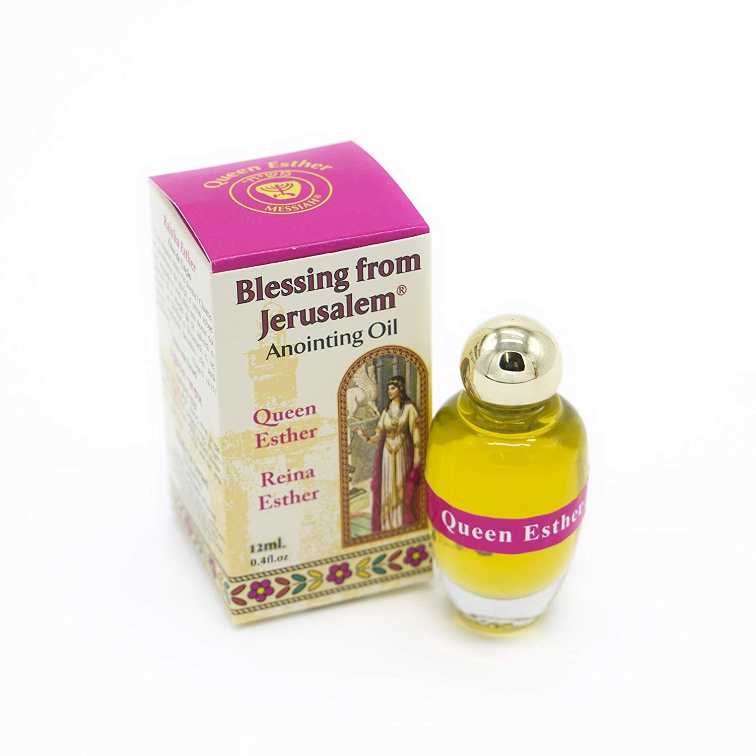 Anointing Holy Oil Queen Esther Bottle 12 ml- 0.4 fl.oz. from Jerusalem Israel