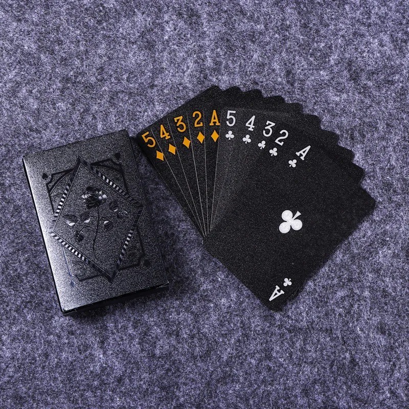 Diamond Waterproof Black Golden Cards Plastic Poker Playing HD Deck of Cards