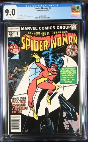 1978 MARVEL COMICS SPIDER-WOMAN #1 CGC 9.0 - 