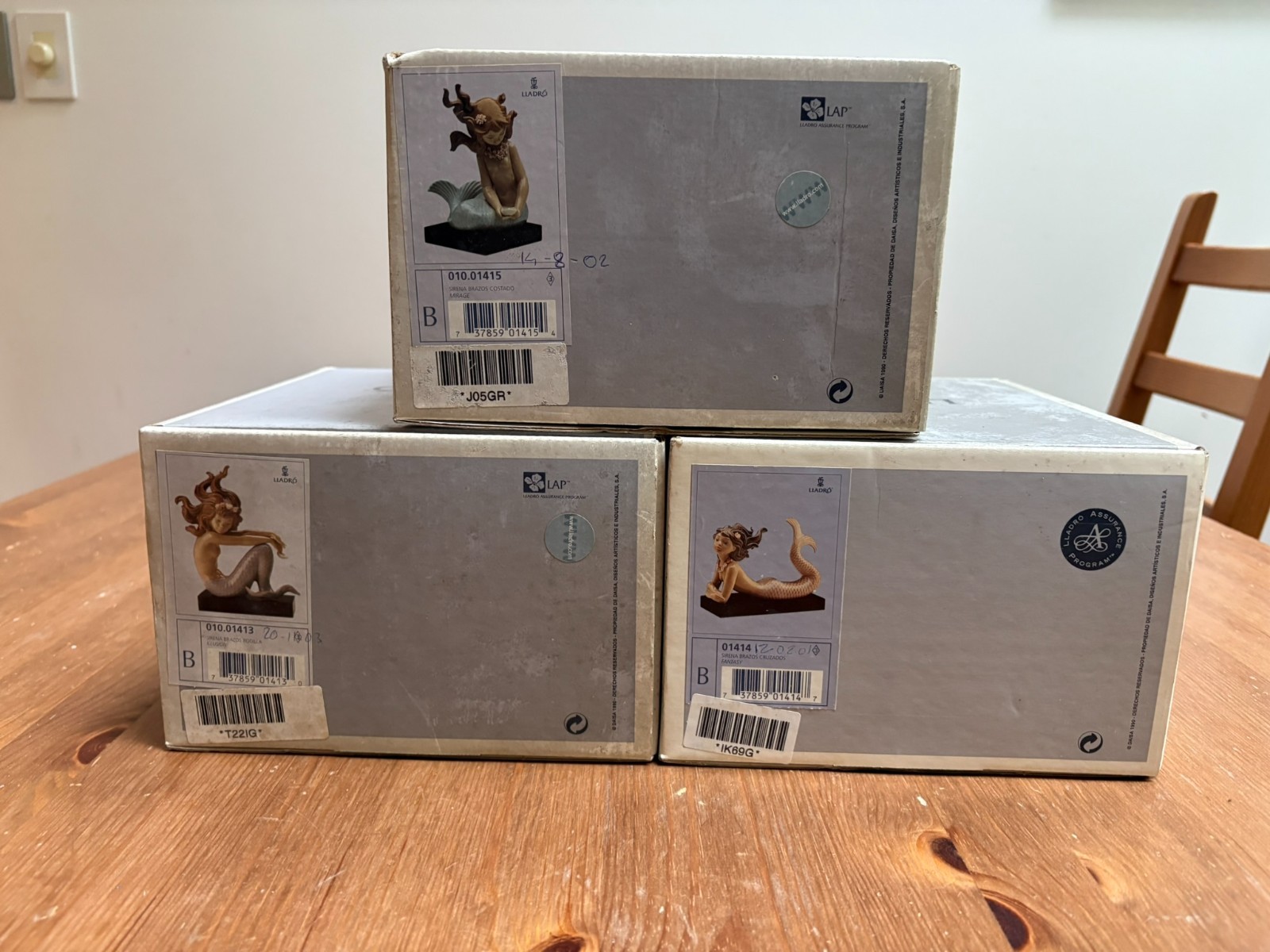 Lladró Mermaid Trio: Illusion, Fantasy, and Mirage - Mint Condition in Boxes