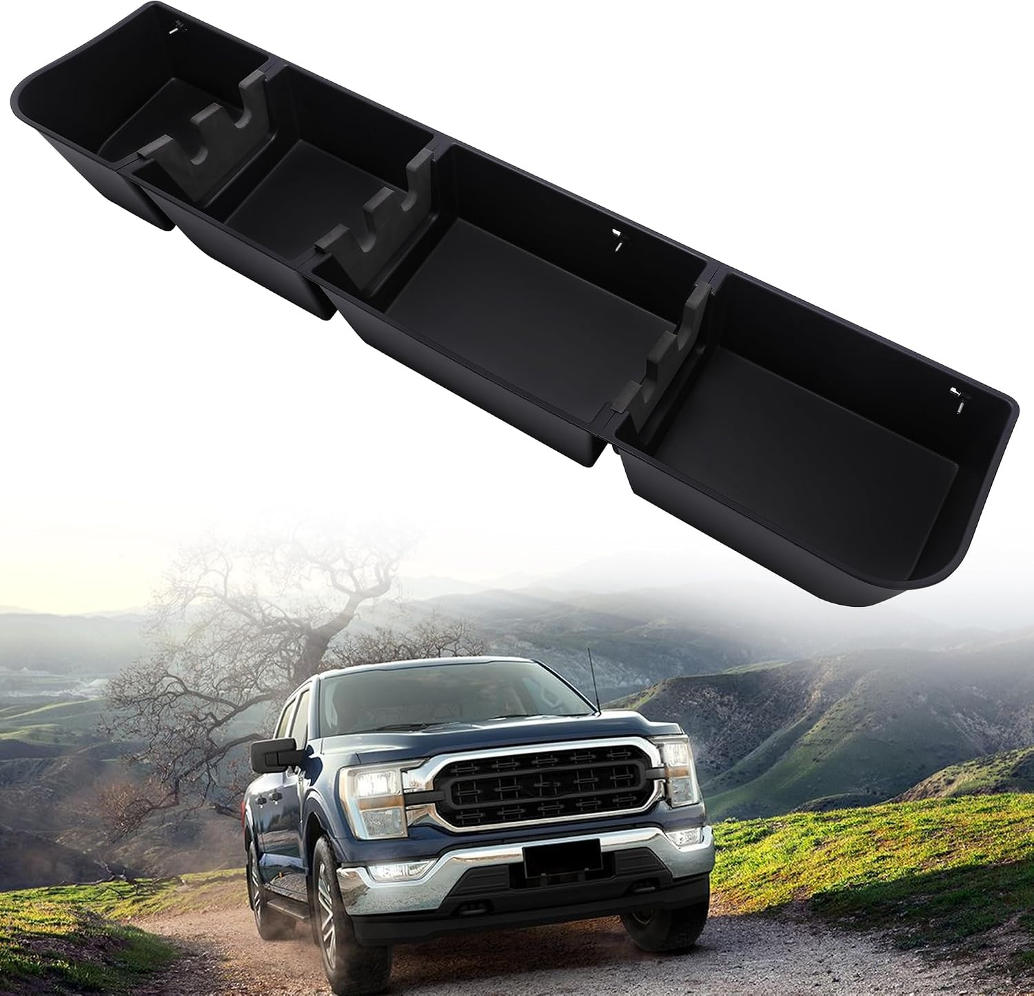 Rear under Seat Storage for 2015-2026 Ford F150 Supercrew&Crew Cab