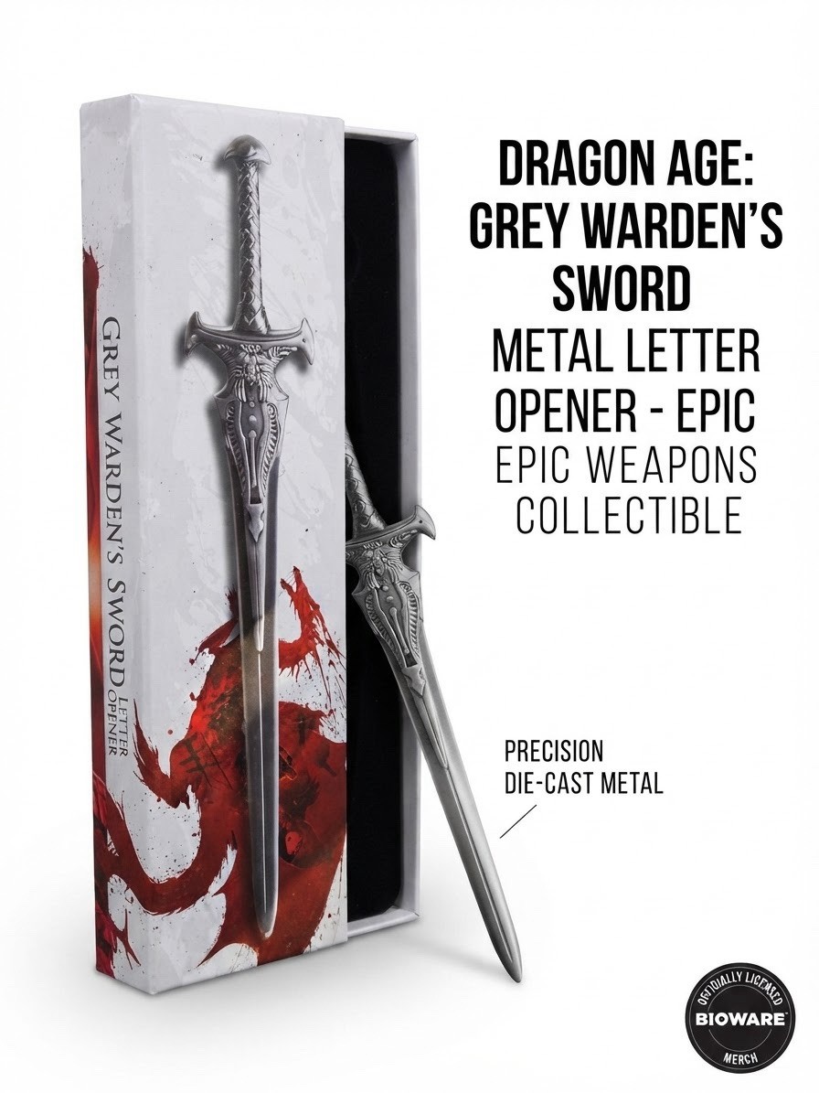 Dragon Age Grey Warden's Sword Metal Letter Opener Epic Weapons BioWare New Box
