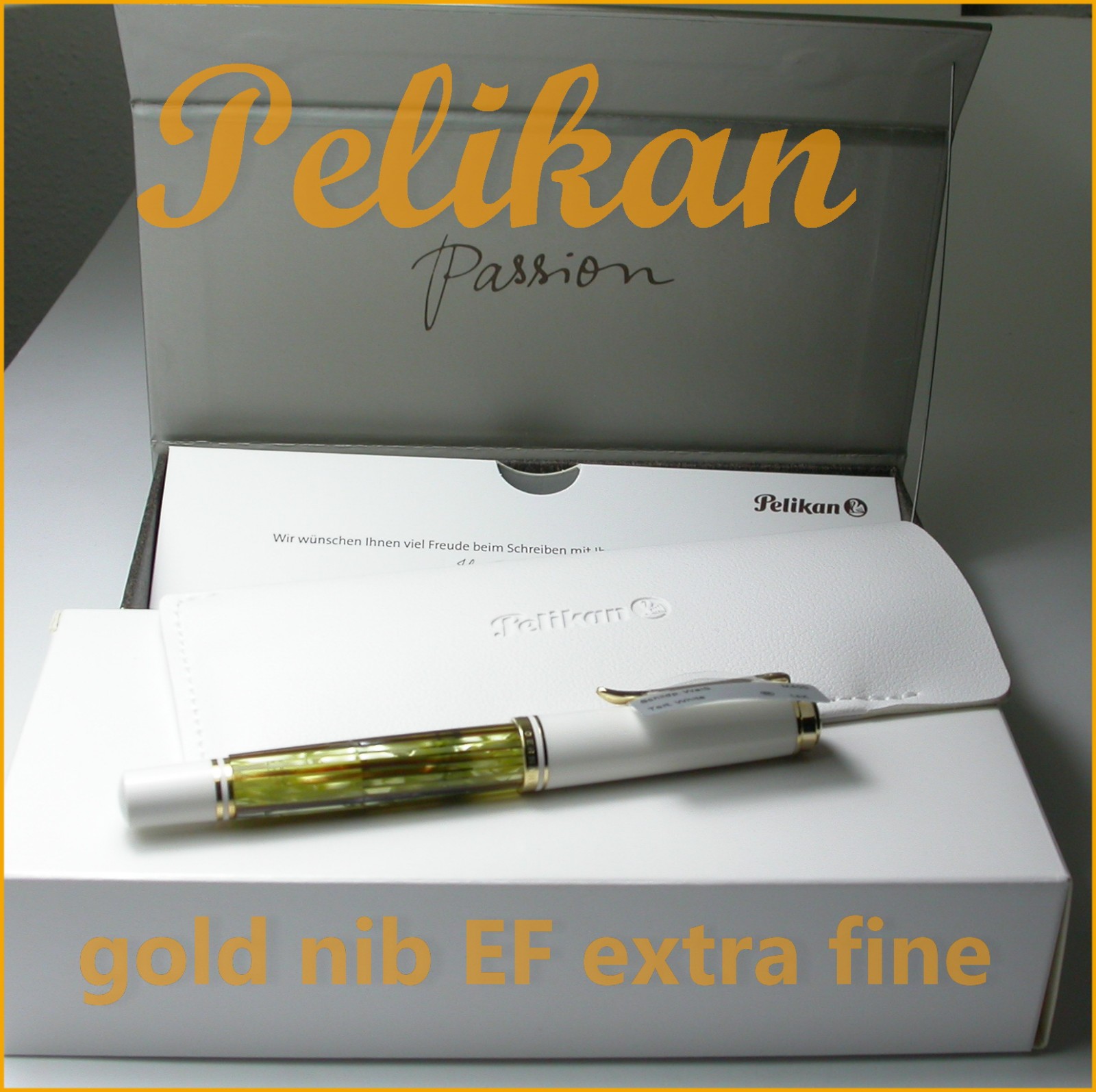 PELIKAN M400 SOUVERÄN® WHITE TORTOISE EF EXTRA FINE GOLD NIB FOUNTAIN PEN NEW