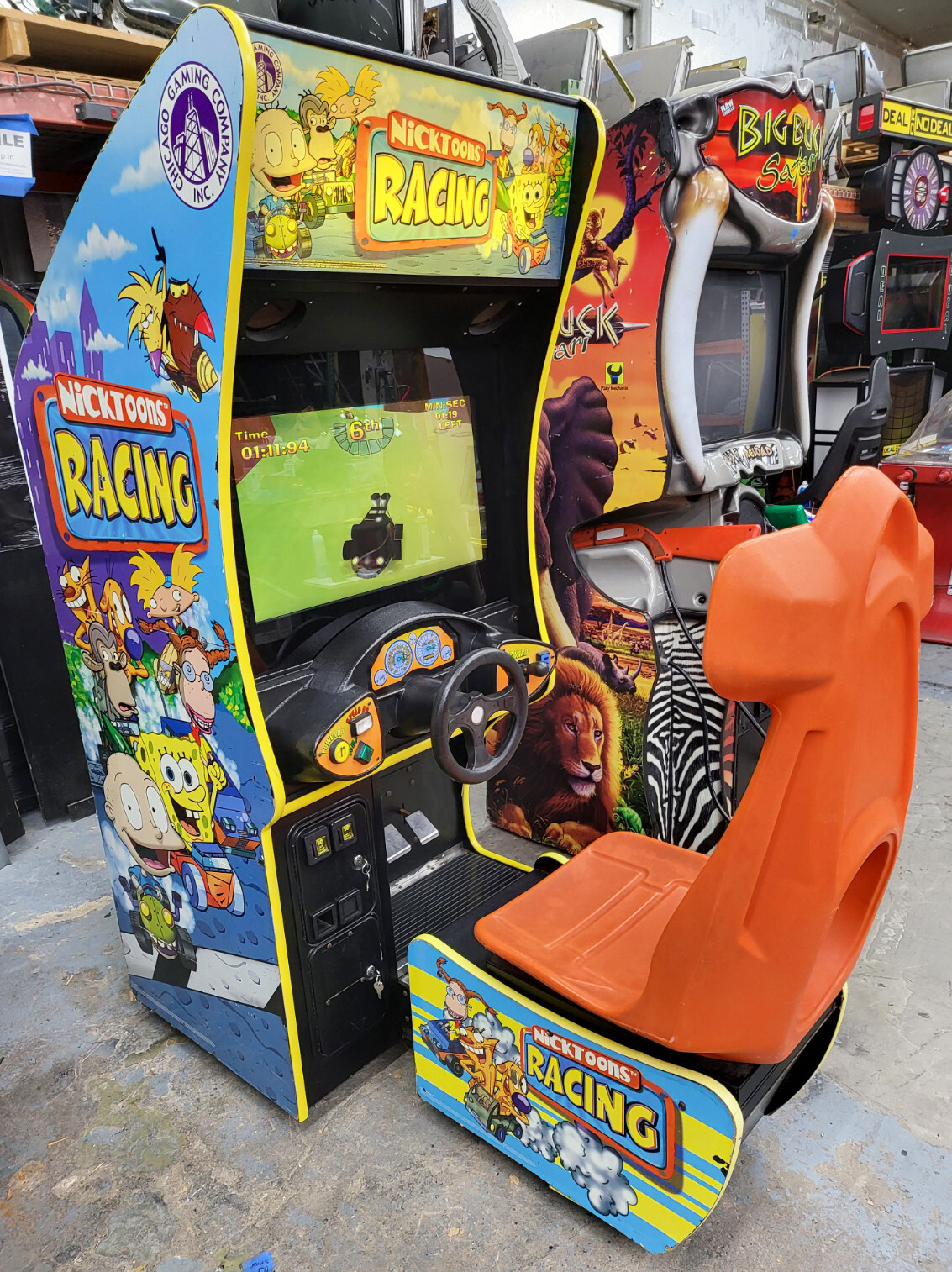 Nickelodeon Nicktoons Racing Arcade Sit Down Driving Racing Arcade 27