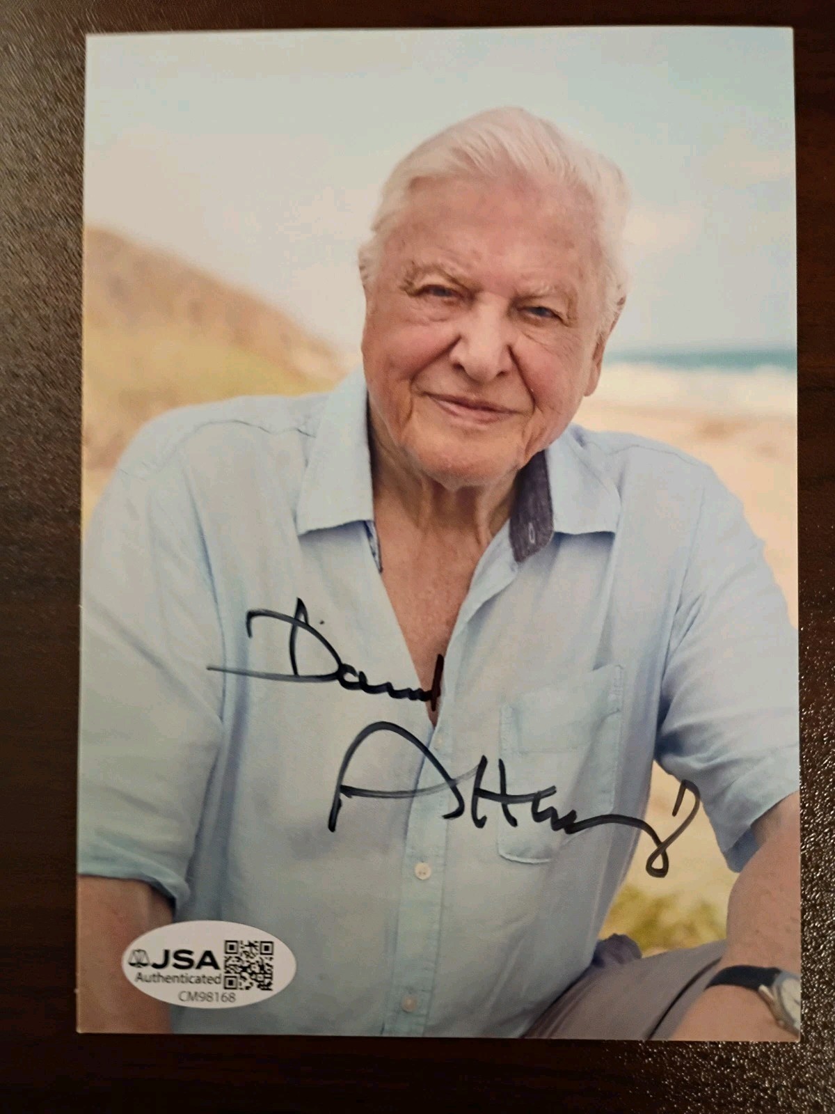 David Attenborough Zoo Quest Signed 4x6 Color Photo AUTO JSA COA