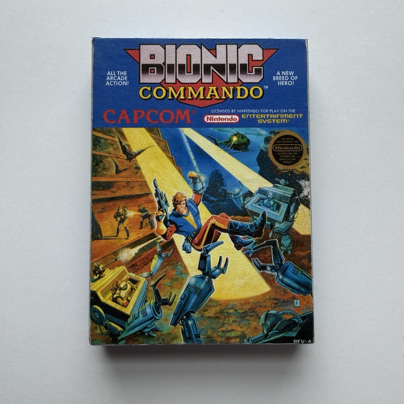 Retro Vintage 3D Bionic Commando Nintendo NES Game Box Refrigerator Magnet