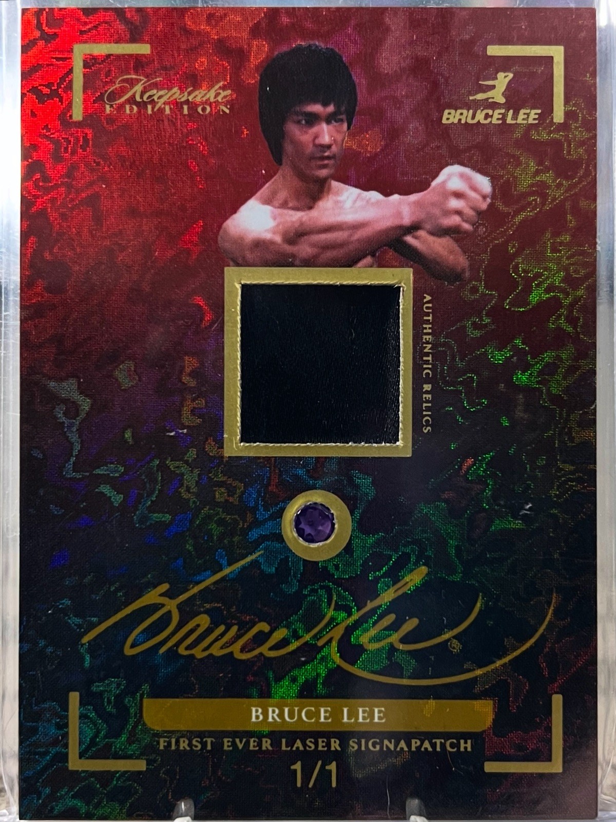 2024 Keepsake Edition Bruce Lee Laser Signapatch Relic #1/1