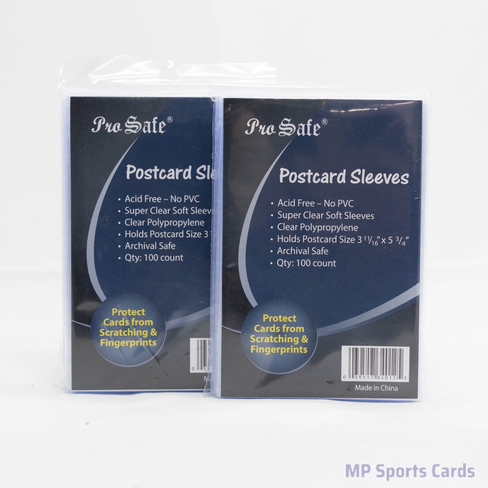 Pro Safe Postcard Soft Sleeves 2 Pack 100ct Ultra Clear 