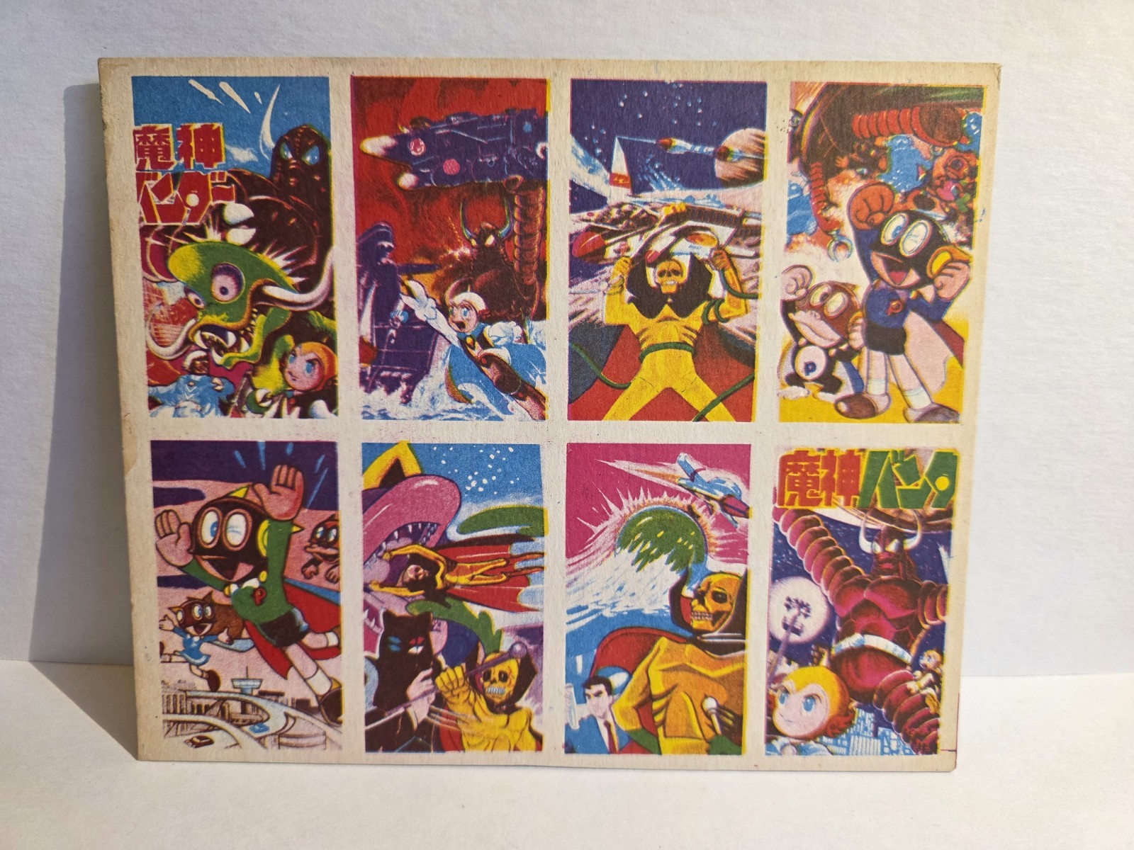 Vintage Showa Era Menko Cards Uncut Set Golden Bat Tokusatsu Kaiju Rare
