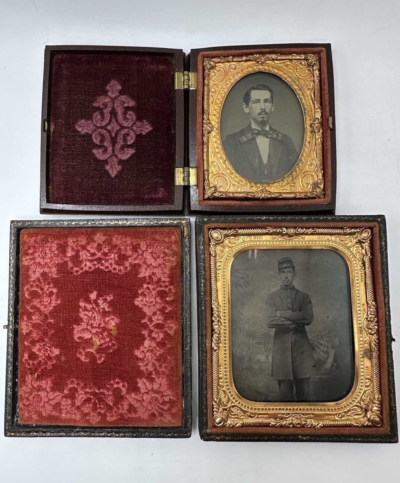 Beaufort Backdrop Civil War Soldier Tintype Ambrotype Photo Liberty Union Case