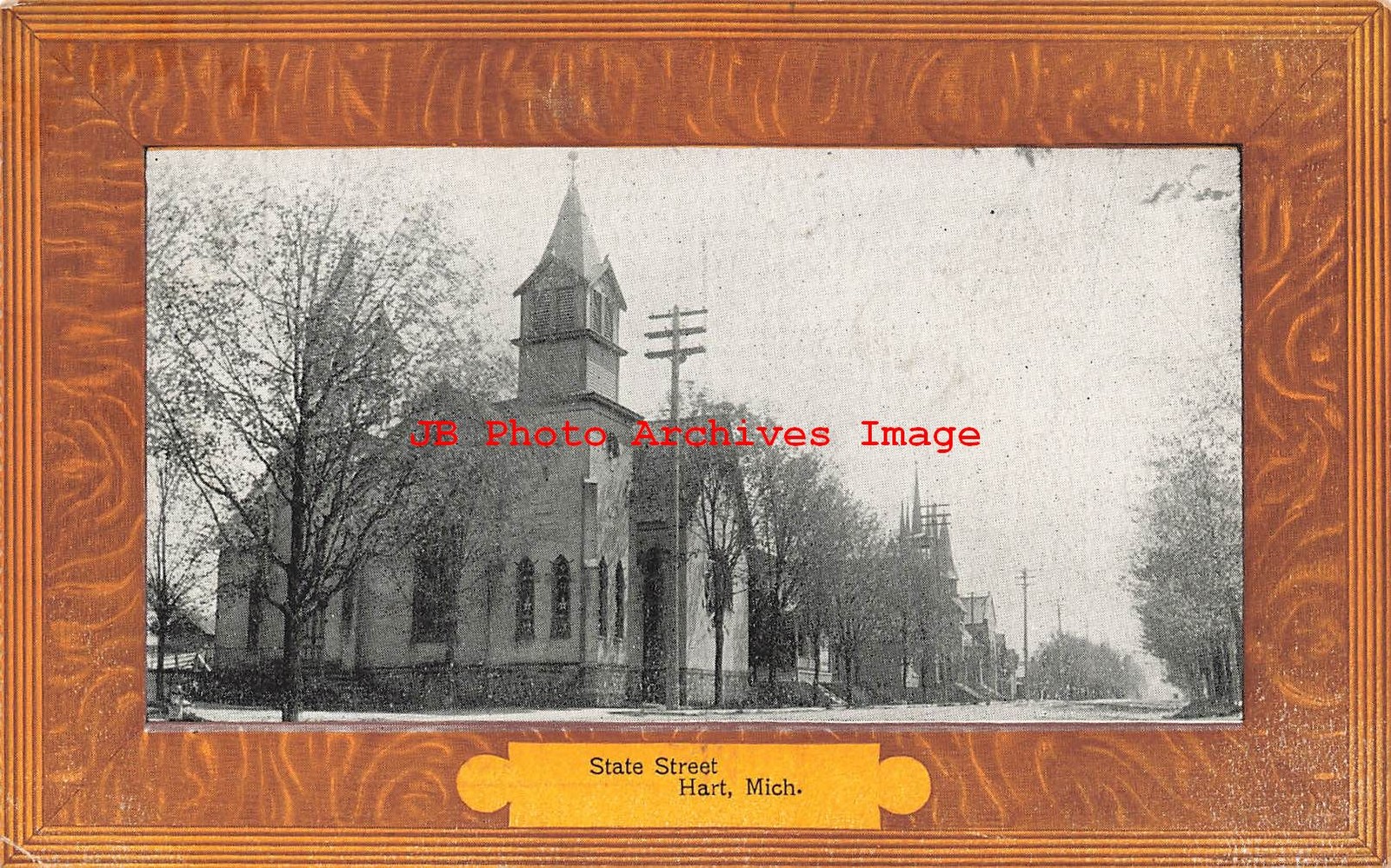 MI, Hart, Michigan, State Street, 1909 PM, Hensen Printing Pub