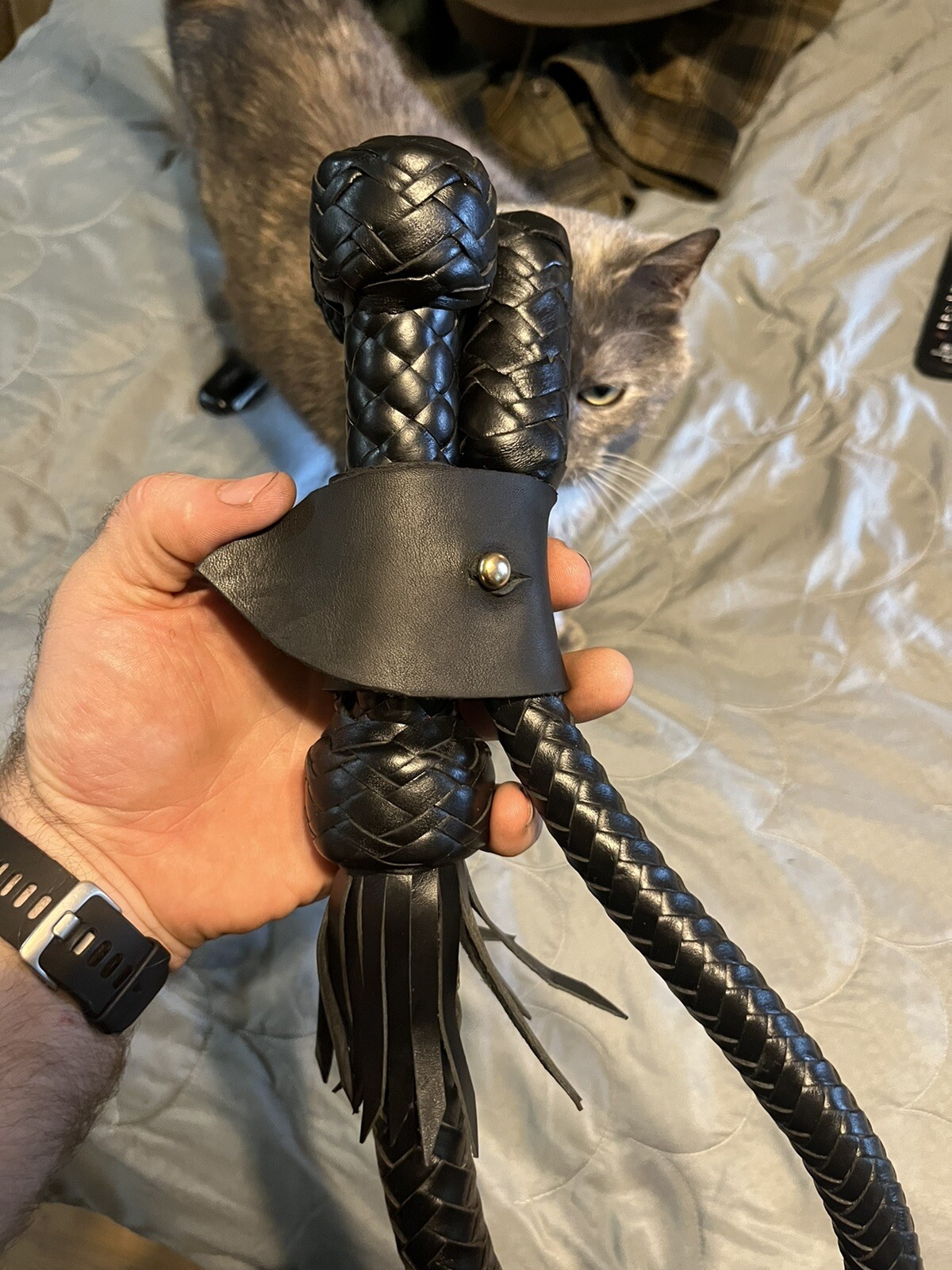 Quickdraw Right or left handed carrier for Russian ukranian Cossack Nagaika whip