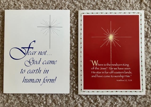 Vintage 1992 & 1993 Reverend Billy Graham Christmas Holiday Cards - Signed