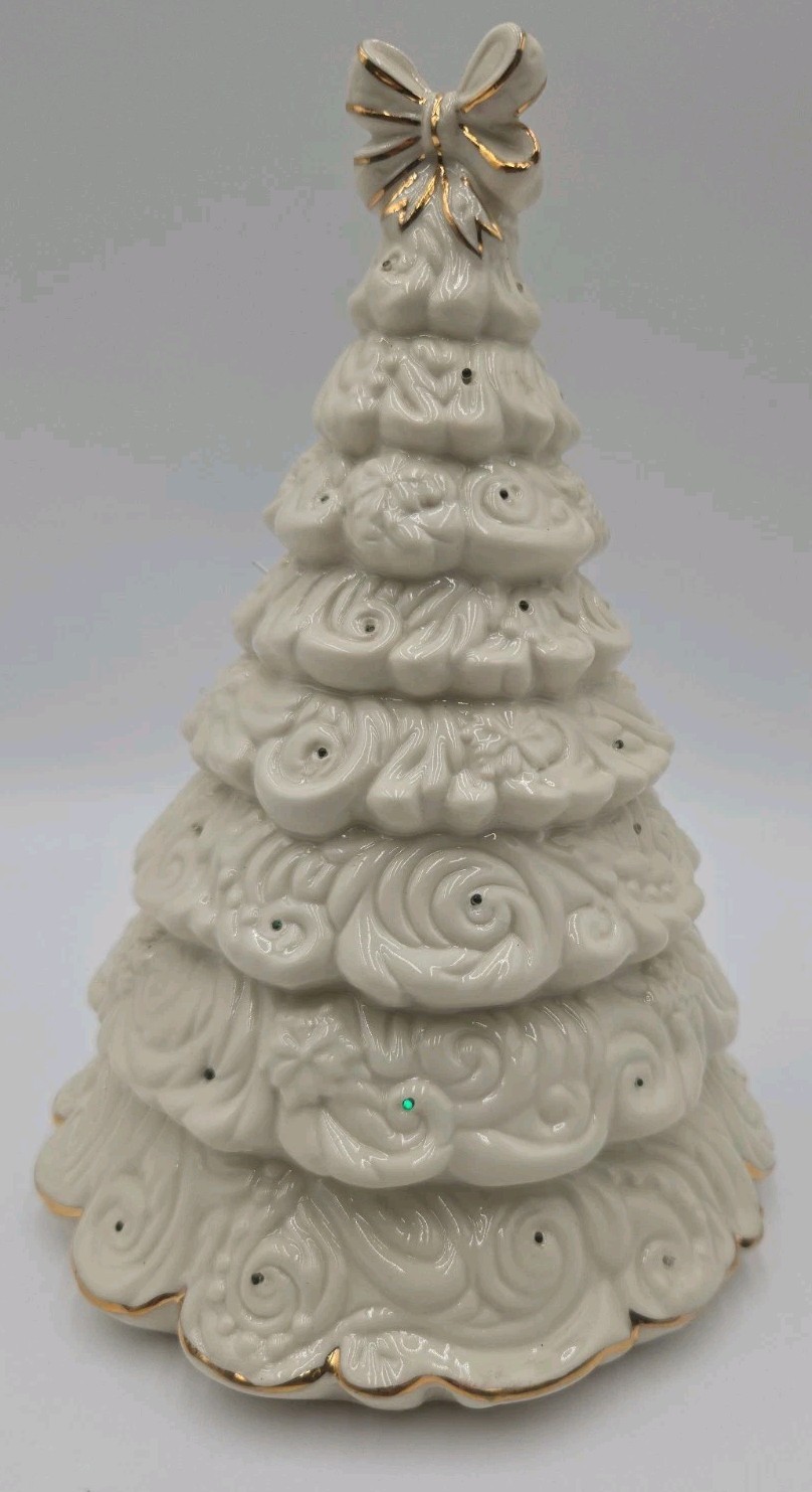 Lenox Brightly Shining Tree Lit Figurine Christmas Mantel Decor 8.5\