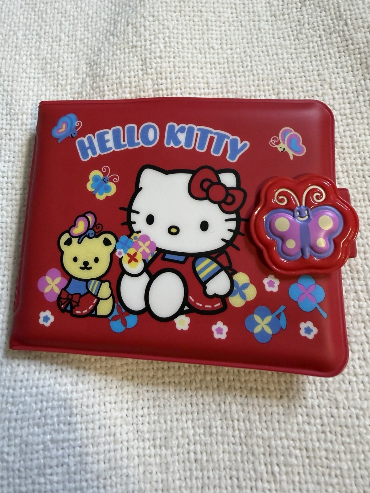 Sanrio Hello Kitty 2004 Vintage Red Plastic Vinyl Wallet