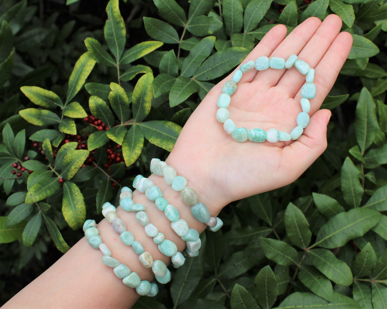 Tumbled Gemstone Bracelets: BUY 3 GET 1 FREE - Huge Variety Genuine Crystals